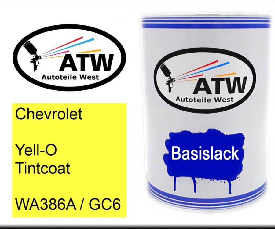 Chevrolet, Yell-O Tintcoat, WA386A / GC6: 500ml Lackdose, von ATW Autoteile West.